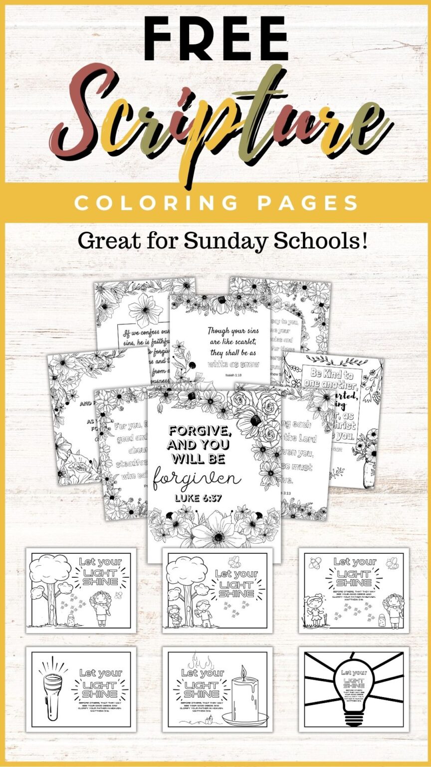 Free Printable Scripture Coloring Pages | Healing Home