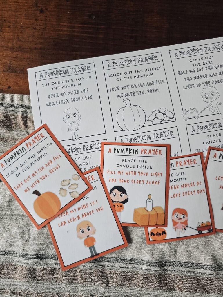 pumpkin prayer printable