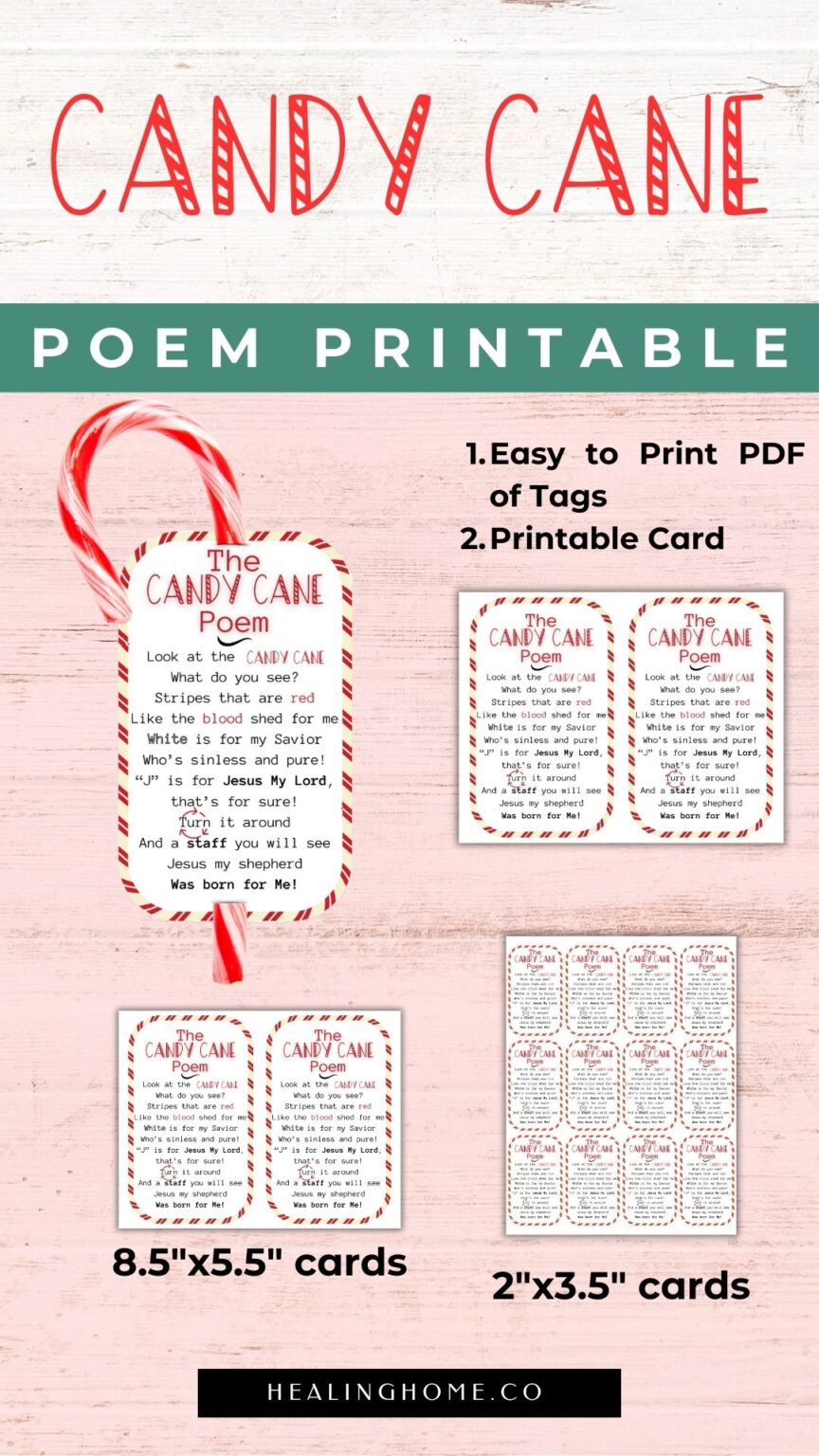 Free Printable Candy Cane Poem | Healing Home