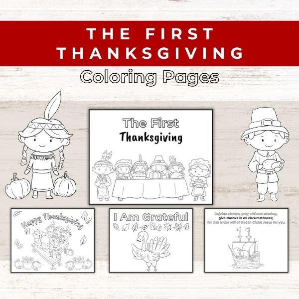 Pilgrims First Thanksgiving Coloring Pages [2025]