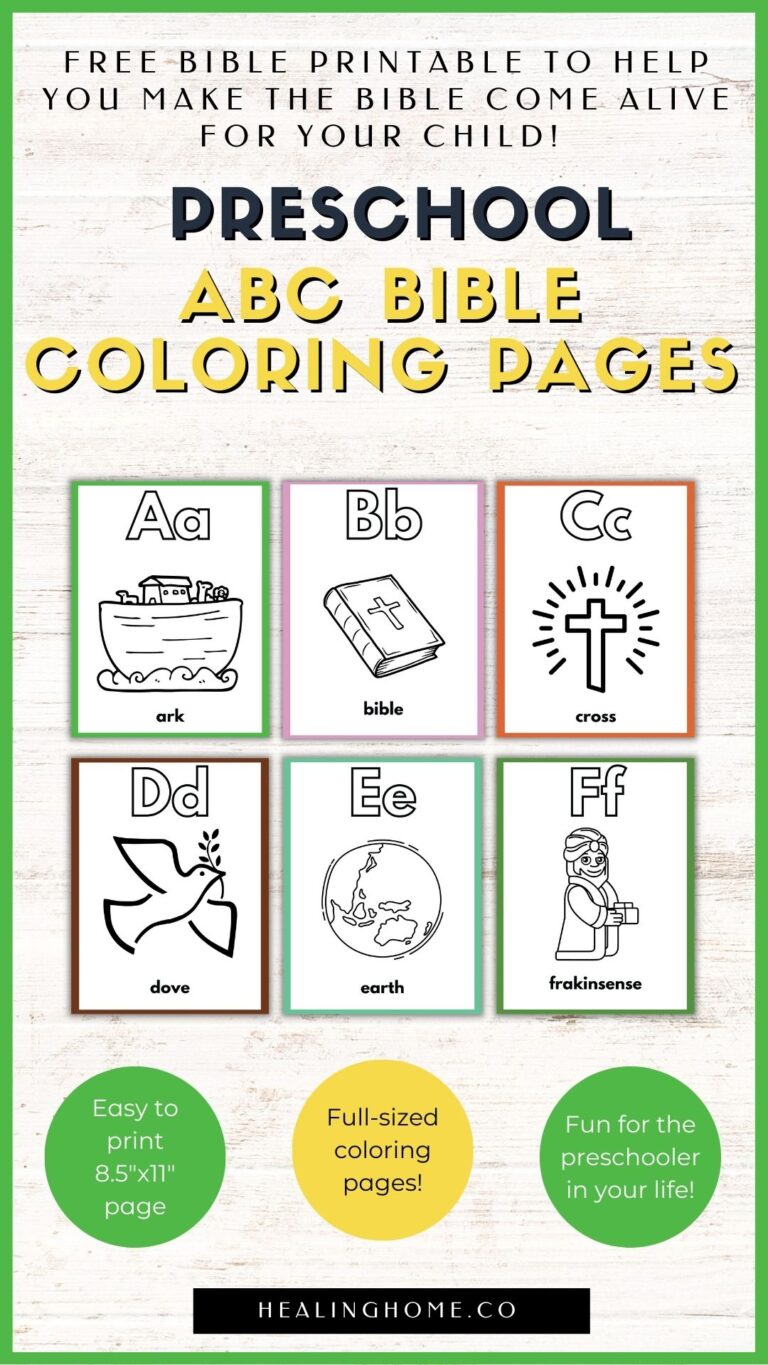 FREE Printable ABC Bible Verses for Preschoolers | Healing Home