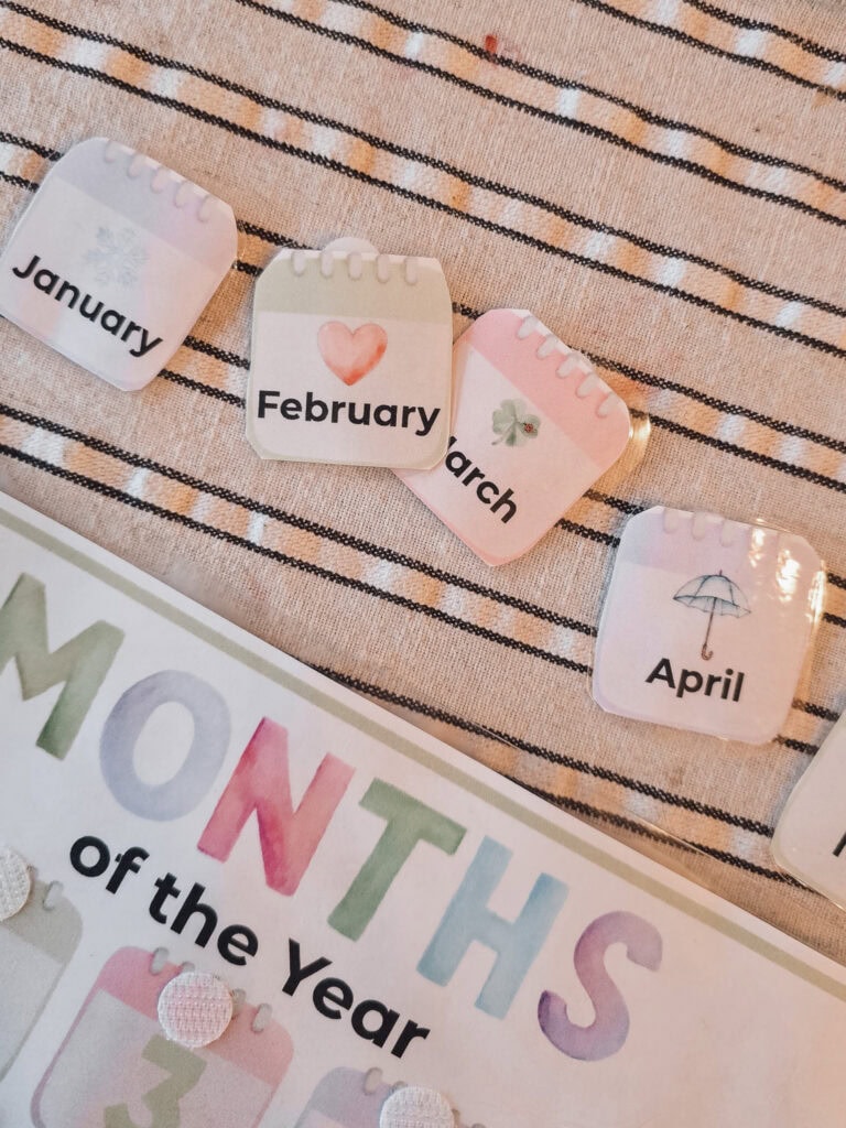 months of the year printable