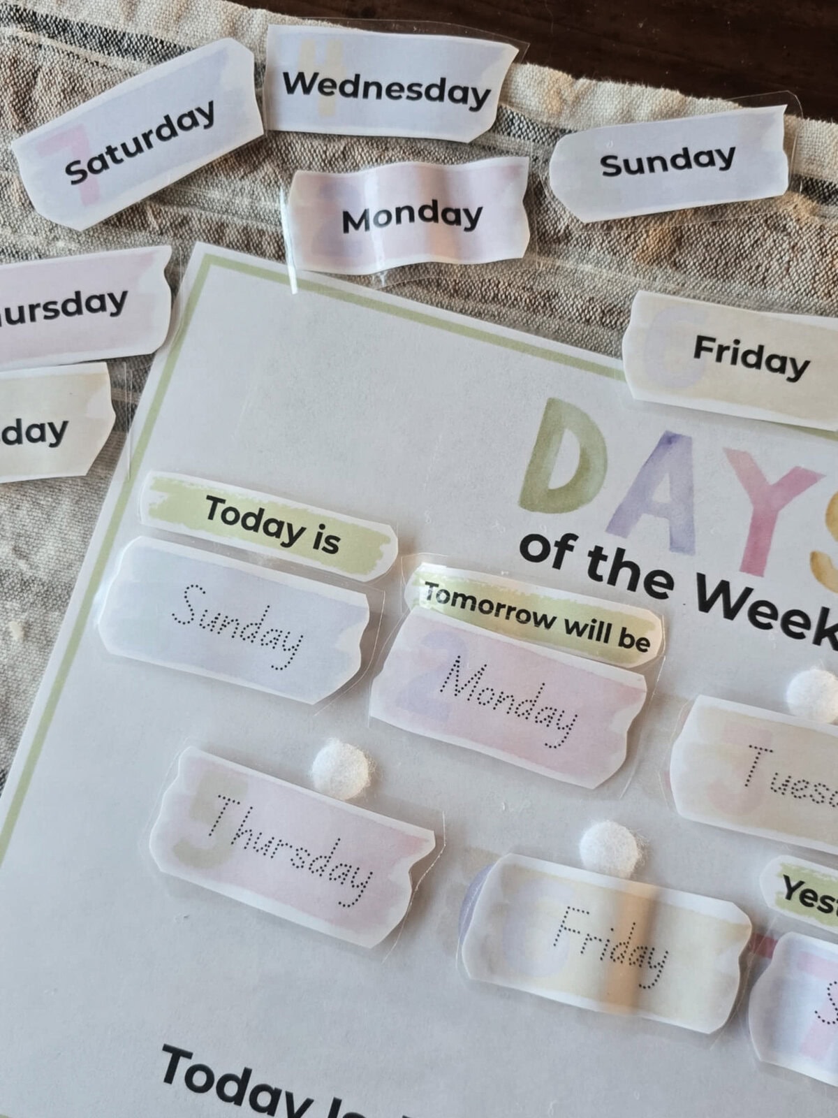Free Days of the Week Printable | Healing Home