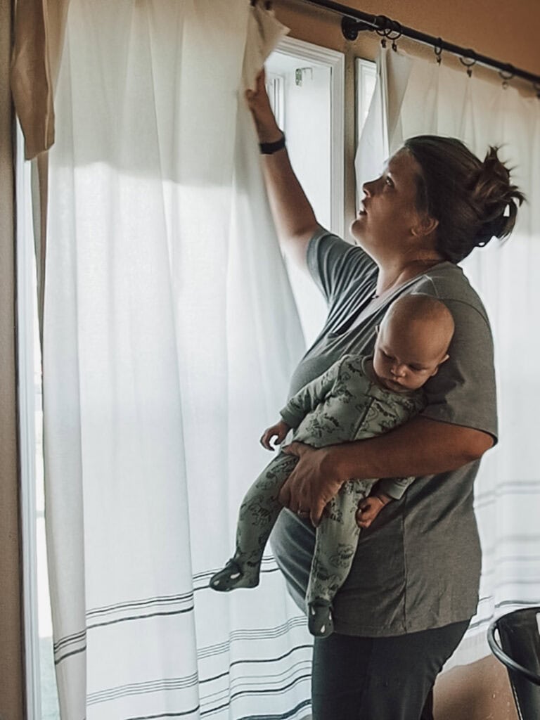 homemaking routines - shutting curtains