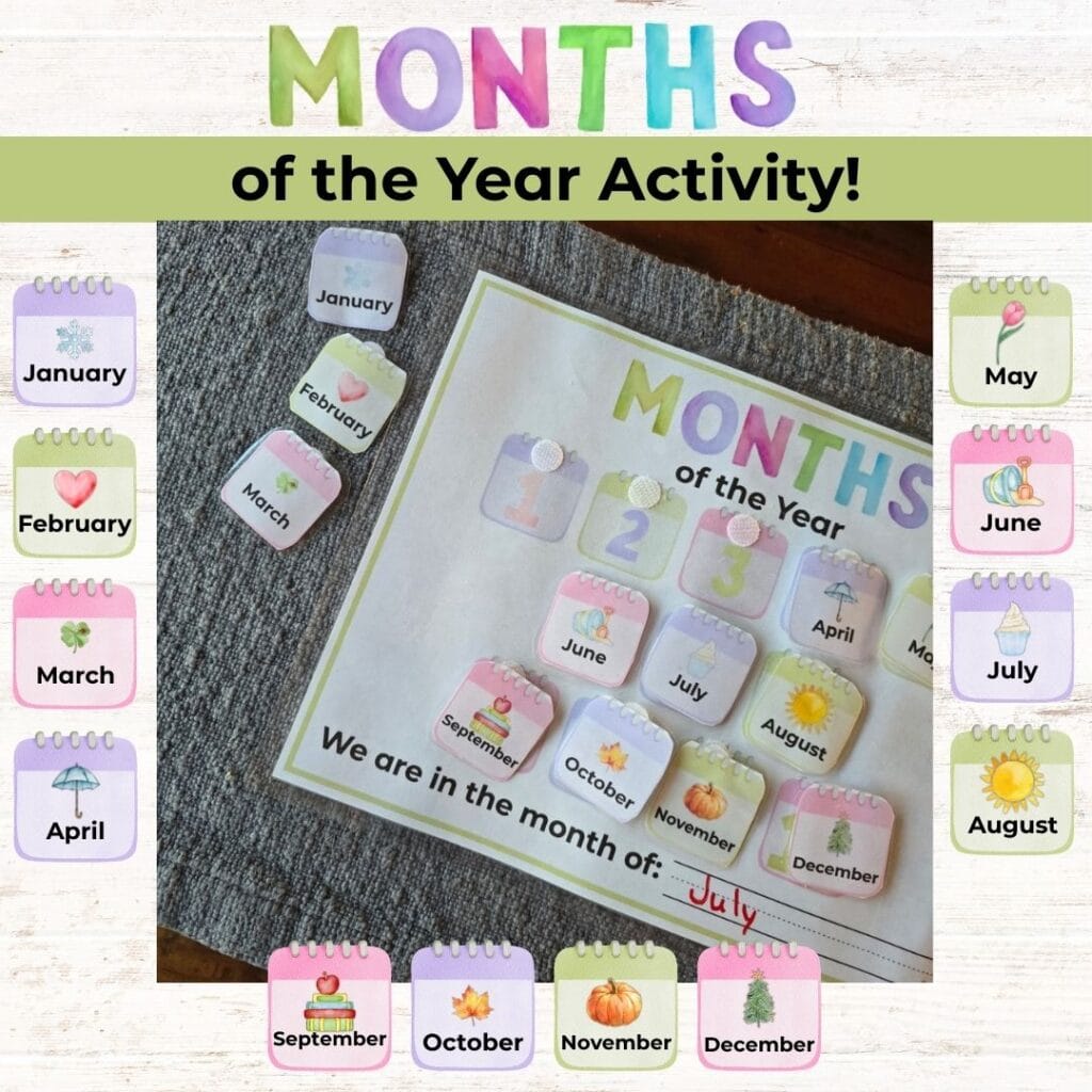 months of the year printable