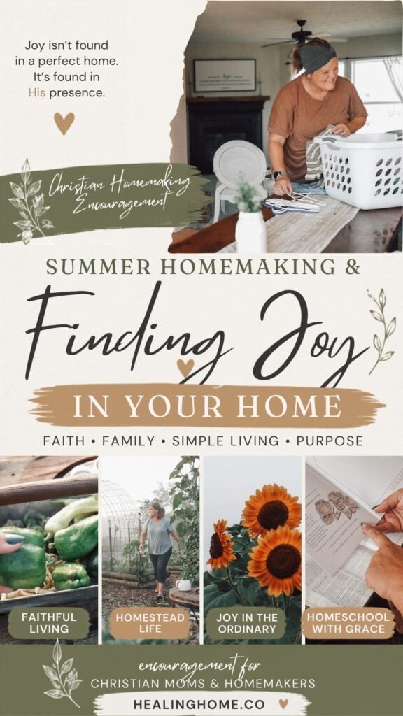 Finding joy in homemaking for pinterest