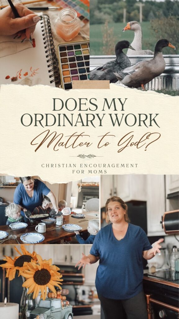 Christian Encouragement for Moms - Does My Ordinary Work Matter to God? Rachael making granola