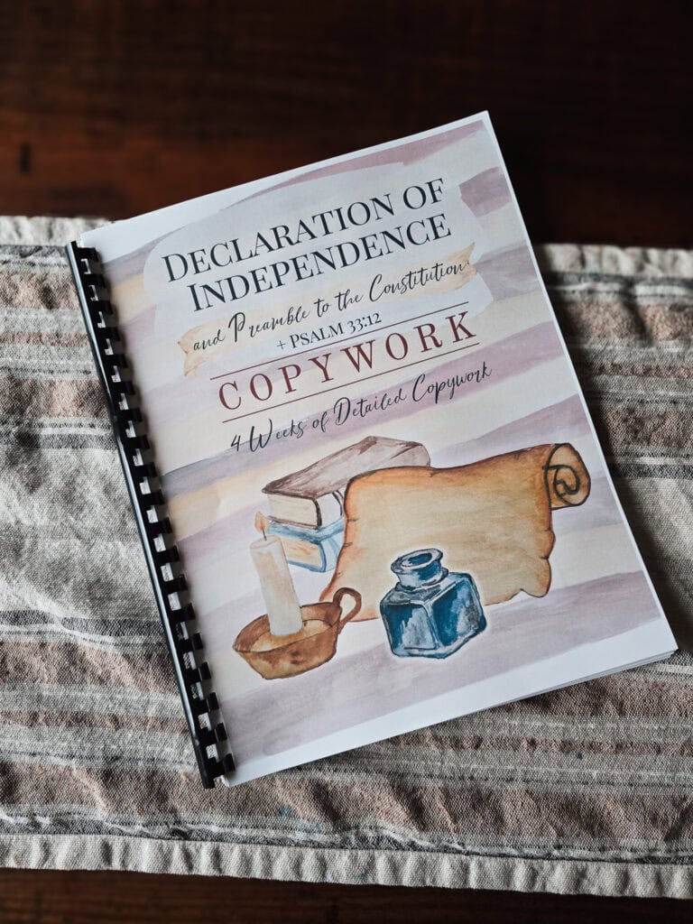 Declaration of Independence handwriting - Booklet on table